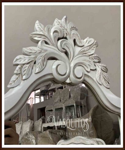 Espejo-revatible-tallado-luis-xv-Patinado-Los-vasquitos-antiguedades...-....