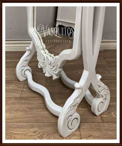 Espejo-revatible-tallado-luis-xv-Patinado-Los-vasquitos-antiguedades.....