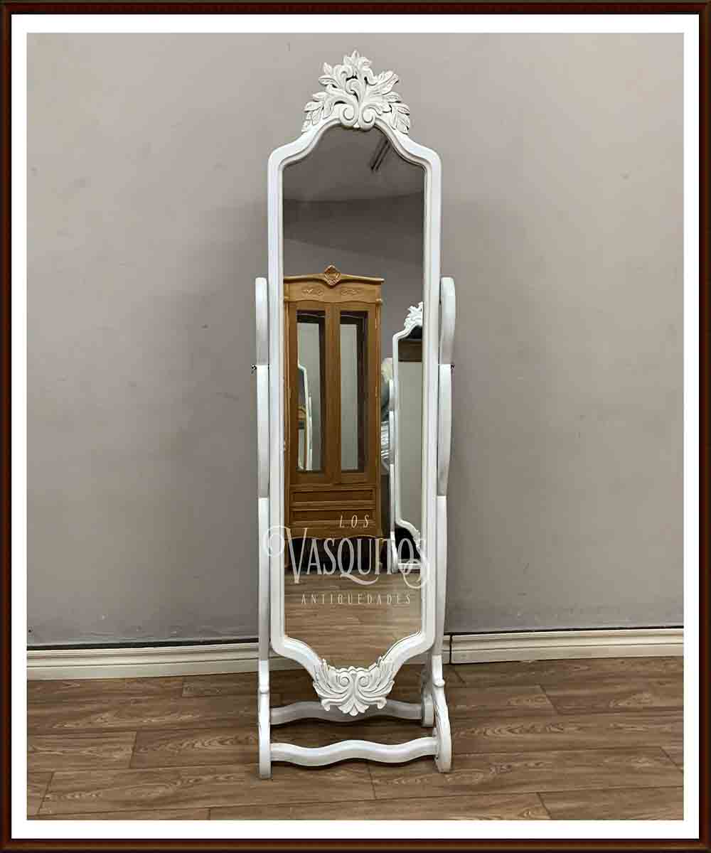 Espejo-revatible-tallado-luis-xv-Patinado-Los-vasquitos-antiguedades