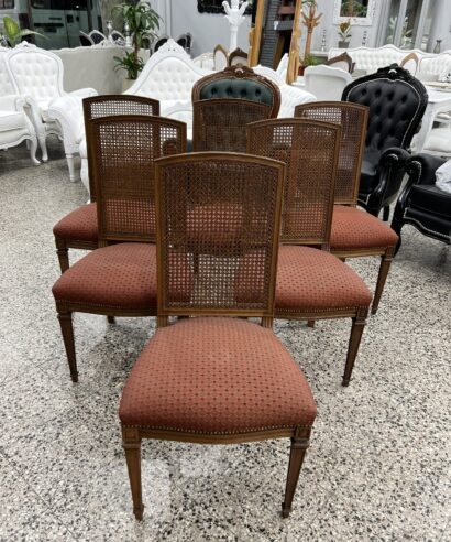 Juego de sillas luis xvi esterillada