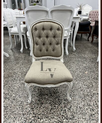 Silla Luis XV Antigua En Lino